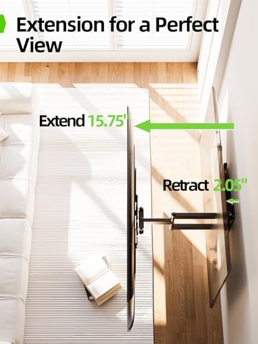 Full Motion TV Wall Mount Bracket for 26 to 60 Inch TVs, Swivel & Tilt