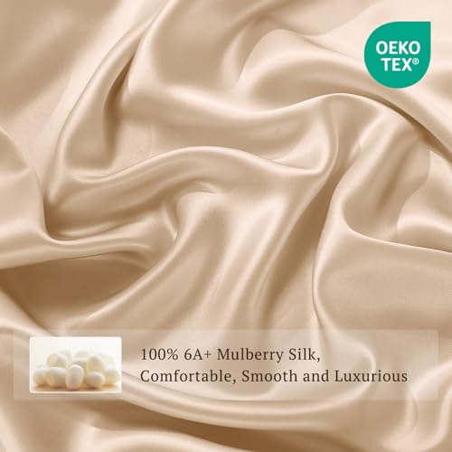 King Silk Duvet Cover - 100% Mulberry Silk, Breathable & Luxury