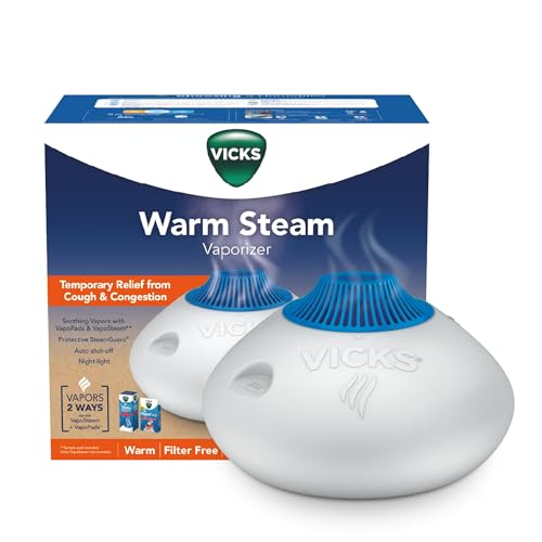 Warm Steam Vaporizer & 1.5 Gallon Humidifier with Night Light