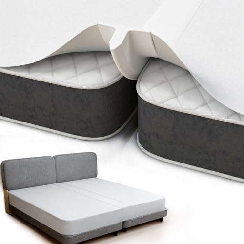2-in-1 Bed Bridge Twin to King Gap Filler with Built-in Fitted Sheet
