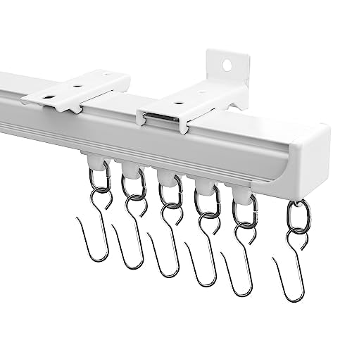 Heavy Duty Ceiling Curtain Track Set - Wall or Ceiling Mount Room Divider