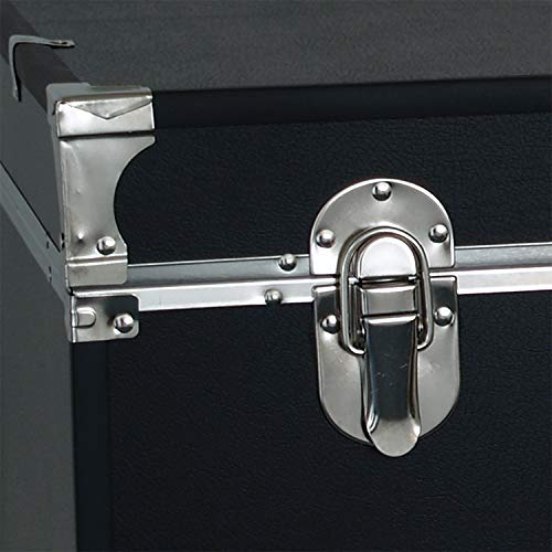 31-Inch Rolling Storage Trunk with Lock and Wheels, Black