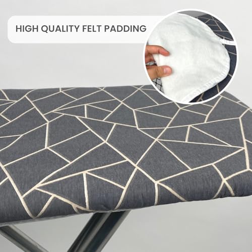 Heavy Duty Ironing Board Cover and Pad 15x54 Inch, Heat Reflective Cotton