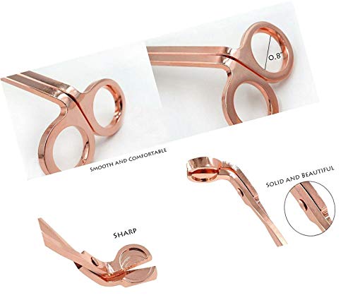 Rose Gold Candle Wick Trimmer - Durable Stainless Steel Cutter