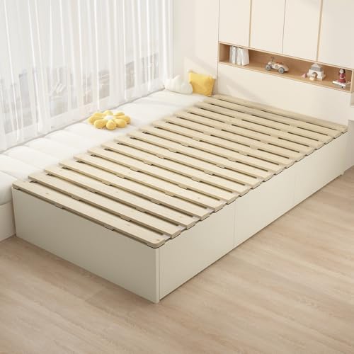 Full Size Solid Wood Floor Bed Slats Rollable Tatami Mattress Foundation