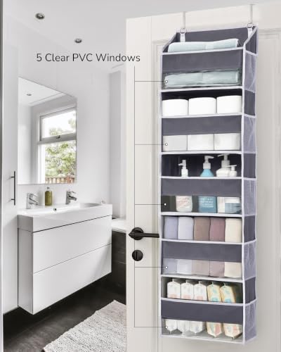 ULG Over the Door Organizer with 5 Large Pockets and 10 Mesh Side Pockets