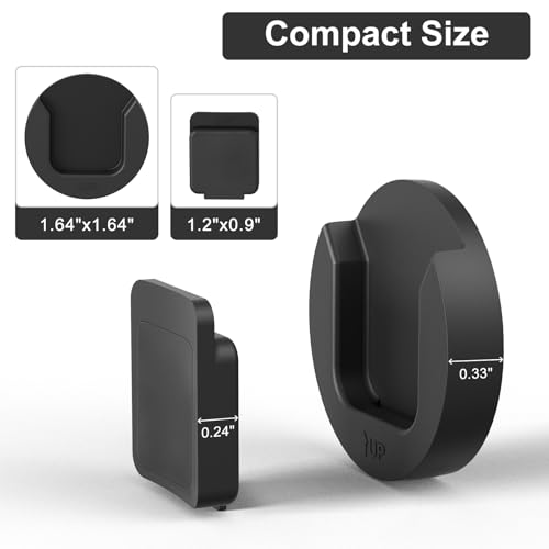 Magnetic Remote Control Holder Wall Mount 4 Pack Black
