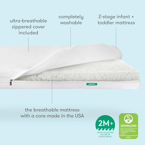Breathable & Washable Crib Mattress - Firm Support for Infant to Toddler