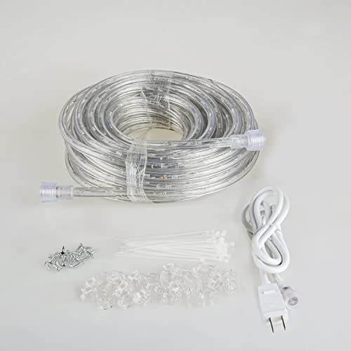50ft LED Rope Lights - Waterproof Daylight White Connectable Lighting