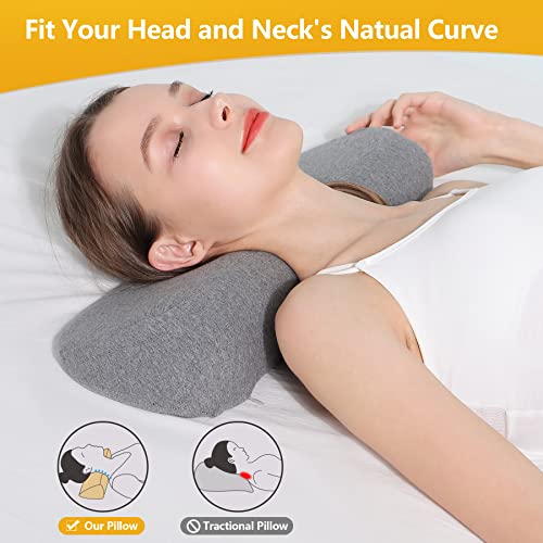 Memory Foam Cervical Neck Pillow for Pain Relief - Ergonomic Support
