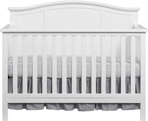 4-in-1 Convertible Crib and Changing Station Nursery Set - Snow White