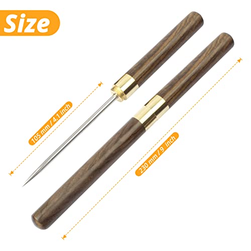 Nutjam 9-Inch Stainless Steel Ice Pick with Wooden Handle & Safety Cover (Wood Color, M)