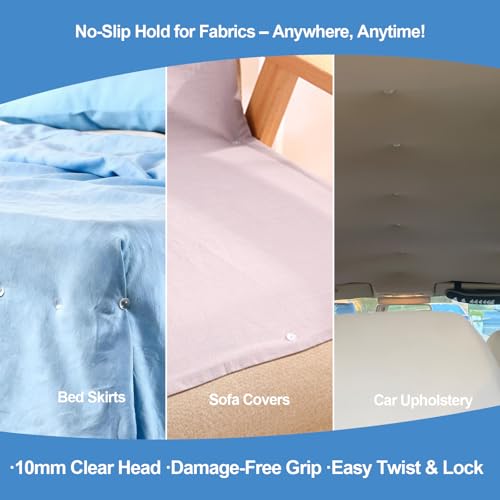 50 Clear Twist Pins for Secure Bed Skirts & Upholstery