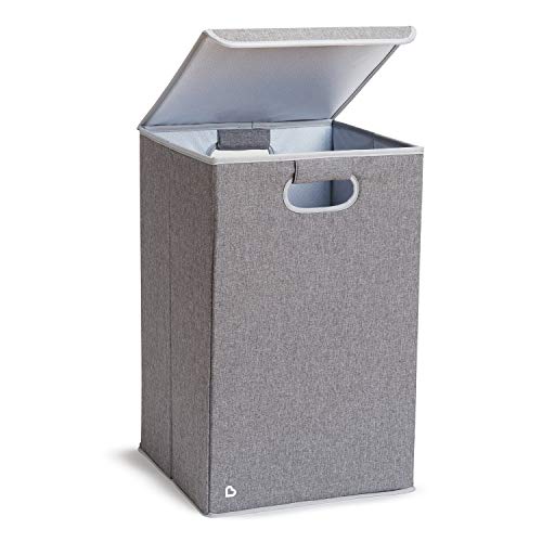 Collapsible Baby Laundry Hamper with Lid, Large Nursery Organizer
