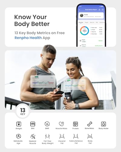 Smart Body Composition Scale with Bluetooth App and BMI Tracking
