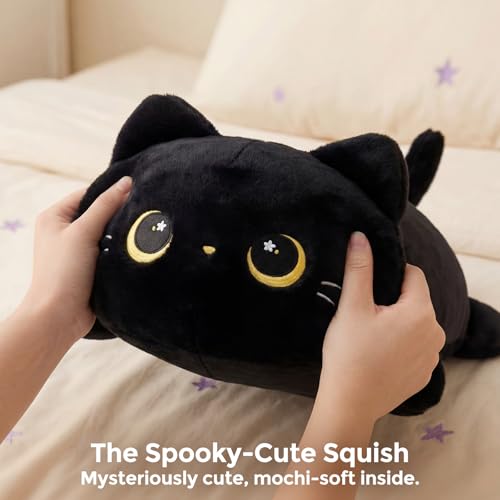 Mewaii Black Cat Plush Pillow Cute Plushies, Squishy & Huggable, 13