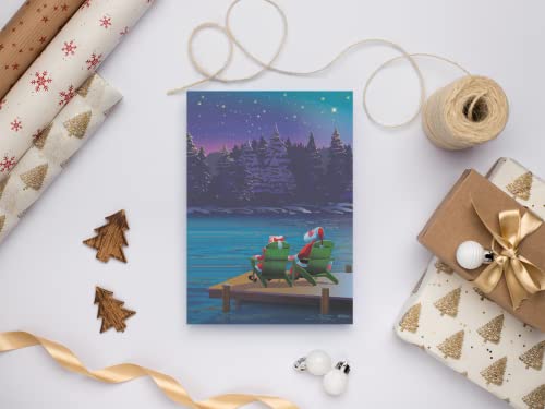 Stonehouse Collection Santa Stargazing Dock Christmas Cards - Standard Pack