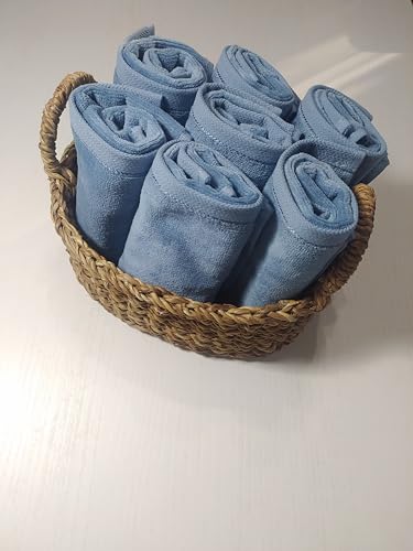 6-Pack Cotton Fingertip Towels 11x18 Inch - Soft Terry-Velour Hand Towels