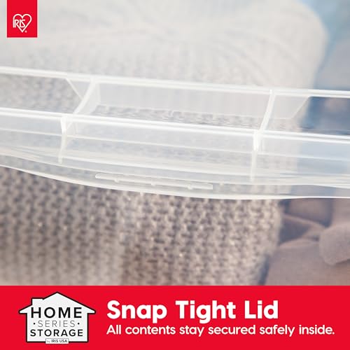 Clear Plastic Storage Bins with Lids 6 Quart 20-Pack Stackable