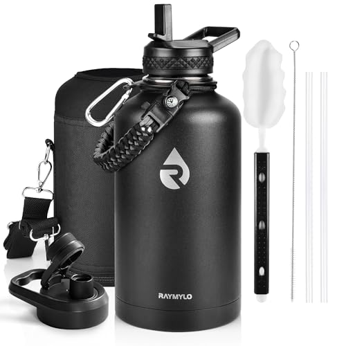 Insulated Water Bottle 64 oz Half Gallon Stainless Steel Flask
