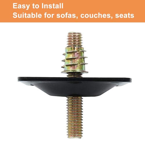 Set of 4 Furniture Leg Mounting Plates M8 Thread with Hardware Kit