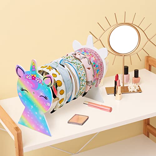Headband Holder Organizer Stand for Girls, Unicorn Hair Hoop Display Rack
