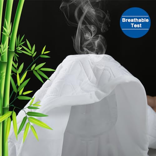 Queen Size Waterproof Mattress Protector - Cooling, Soft & Noiseless