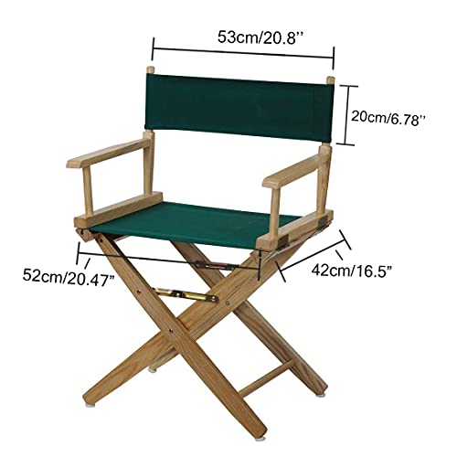 2-Piece Director Chair Replacement Canvas Set with Wood Poles, Green