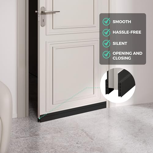 Under Door Draft Stopper - Cuttable Silicone Weather Stripping (2 Pack)