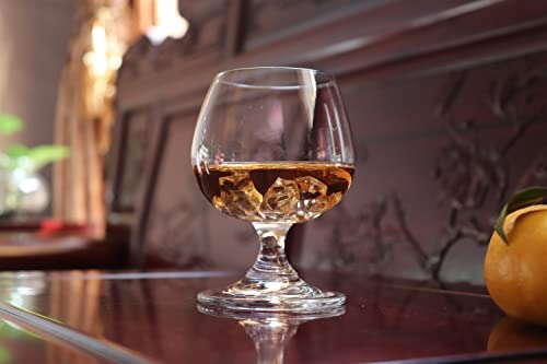 8.5 oz Crystal Brandy Snifter Glasses Set of 2 - Lead-Free Stemware for Cognac