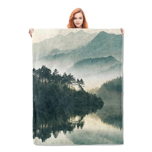 VANZEV Mountains Cozy Blanket 50x60 Throw - Soft Warm lightweight decor