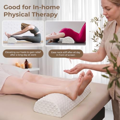 Half Moon Knee Bolster Pillow Set for Back Sleeping Relief