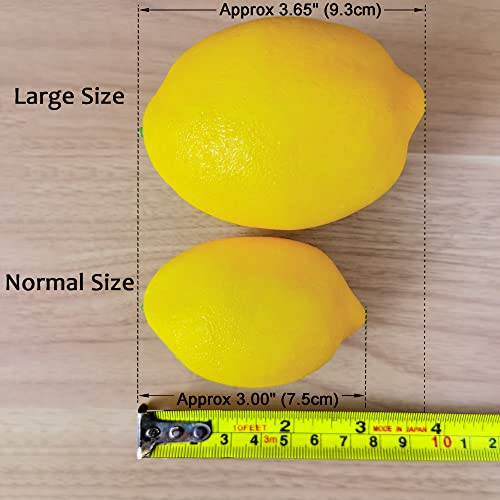 10pcs Lifelike Artificial Lemons - Realistic Yellow Fake Fruit for Home Kitchen Decoration