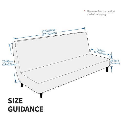 Stretch Velvet Futon Cover Full Size - Soft, Machine Washable, Non-Slip