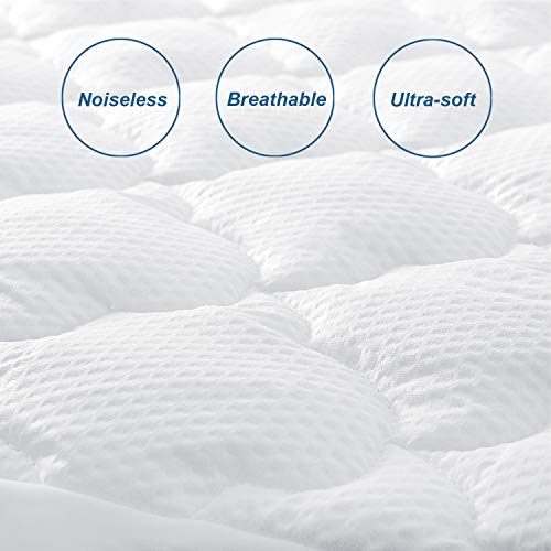 Moonsea Queen Mattress Pad - Extra Thick Quilted Topper (23" Deep Pocket)