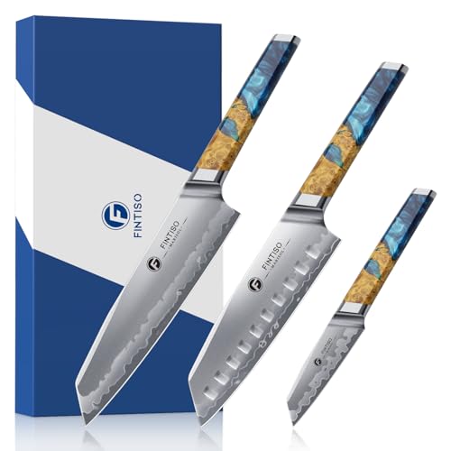 3PCS Japanese Knife Set, S35VN Powder Steel Core Chef Knives