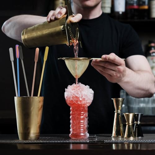Yuntop Stainless Steel Coffee & Cocktail Stirrer Set - Reusable Metal Drink Sticks