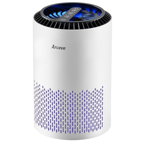 AROEVE Air Purifier for Bedroom MK01A White with Sleep Mode & Aromatherapy