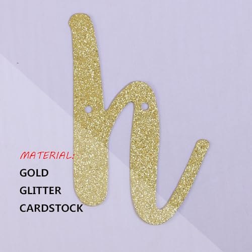 Woohoo You Did It Graduation Banner - Pre-Strung Gold Glitter 2024 Decor