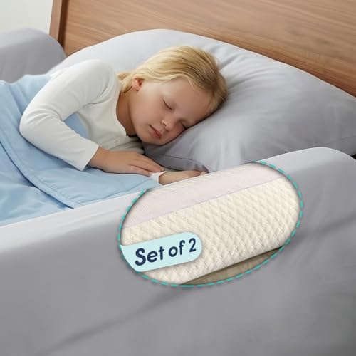 Hiccapop Foam Toddler Bed Rail Bumpers (2-Pack) - Non-Skid Safety Guards