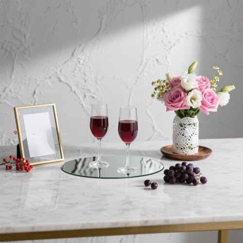 8 Pack Acrylic Round Wall Mirrors, 4-Inch Self-Adhesive Circle Mirror Tiles