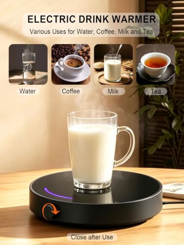 WanFluvior Coffee Mug Warmer with 3 Temp Settings - Desk & Candle Heating, Variation 1