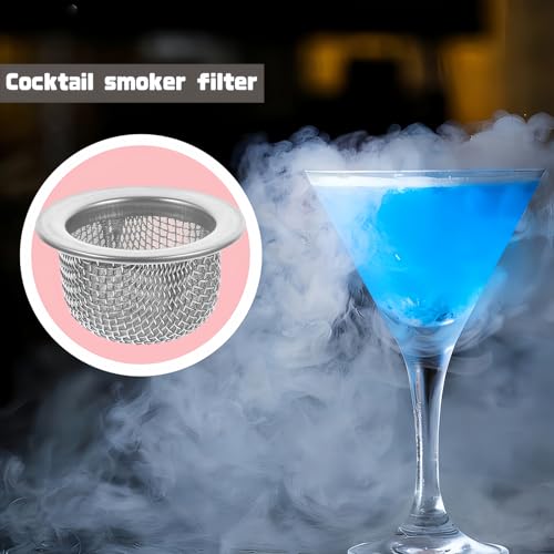 Ghzchuang Double Layer Stainless Steel Cocktail & Whiskey Smoke Filter - 10 Pcs