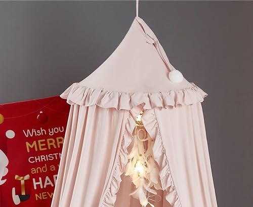 Princess Round Dome Bed Canopy Mosquito Net for Girls Reading Nook