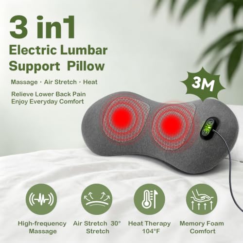 3-in-1 Back Massager with Heat & Airbag Stretching for Spine Relief