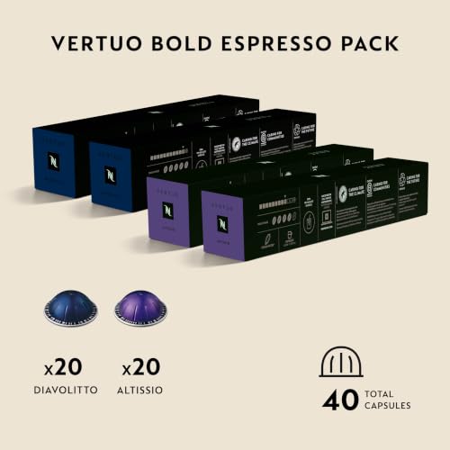 Bold Espresso Coffee Pods Variety Pack 40-Count Medium and Dark Roast