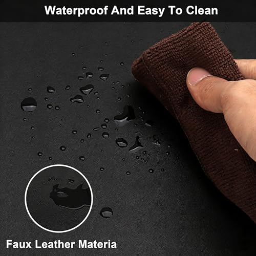 1.8mm Thick Faux Leather Nightstand Cover - 15.75 x 23.6 Inch Table Protector