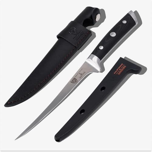 Dalstrong Gladiator Elite 7-Inch Flexible Fish Fillet Knife with Sheaths