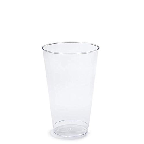 100 Pack 14 oz Clear Plastic Cups - Disposable Tumblers for Weddings