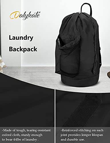 Dalykate Backpack Laundry Bag with Shoulder Straps and Mesh Pocket